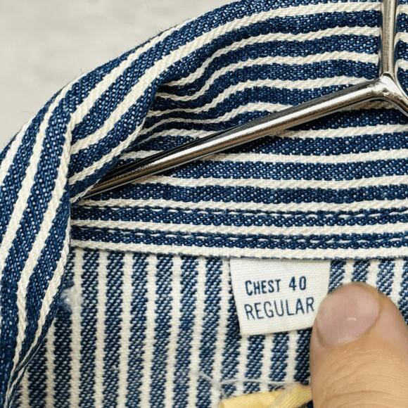Vintage 50s 60s Blue Bell Sanforized Hickory Striped Denim Coveralls Rare USA - Picture 3 of 12